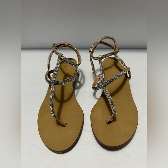 INC Womens Madge Rhinestone Thong Ankle Strap Evening Sandals Shoes Size 8m - Picture 2 of 7
